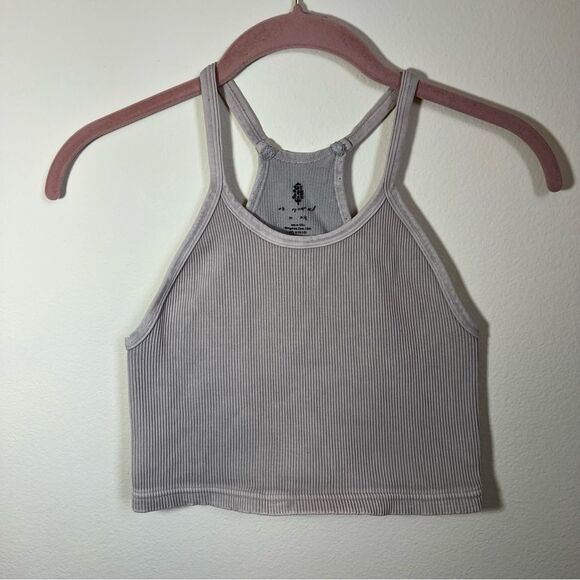 Free People FP Movement Happiness Runs Crop Long Stone Eagle Tan M/L - Picture 3 of 9